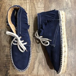 Andre Assous Fringe Espadrille Suede Booties